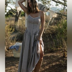 Solai the Label Clara Gingham Maxi Dress